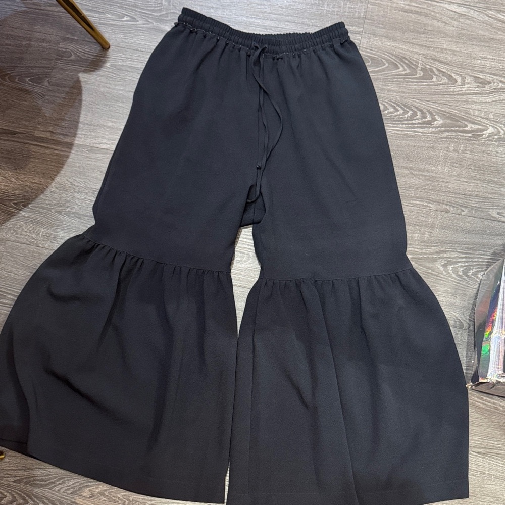 See By Chloe Navy Elastic Waist Pants